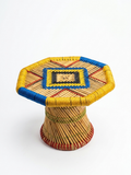 Geometric Bamboo Side Table