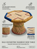 Bali Geometric Bamboo Accent Table