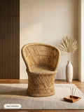Handwoven Bamboo Barrel Chair
