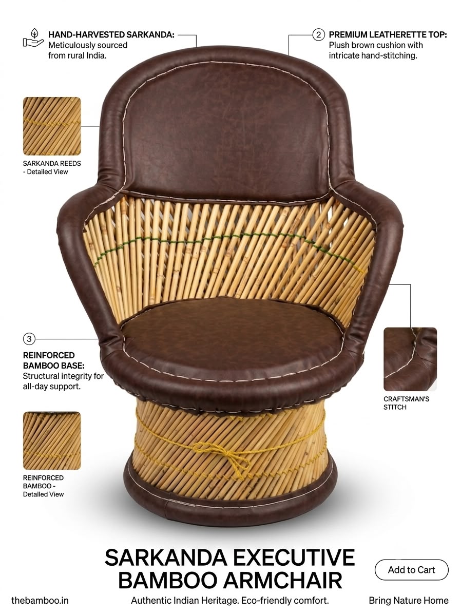 The Heritage Sarkanda Reed Accent Chair (Mudda Chair)