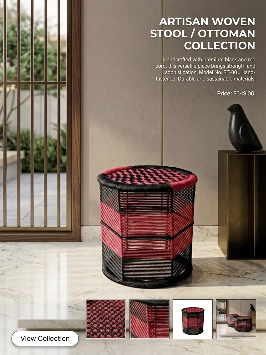 The Crimson Checker Mudda Stool