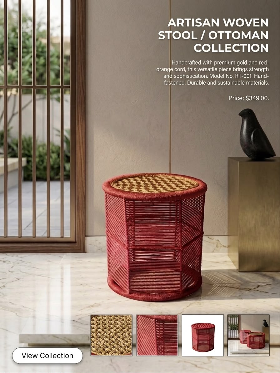 The Crimson Checker Mudda Stool