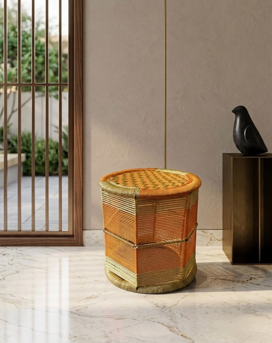The Crimson Checker Mudda Stool